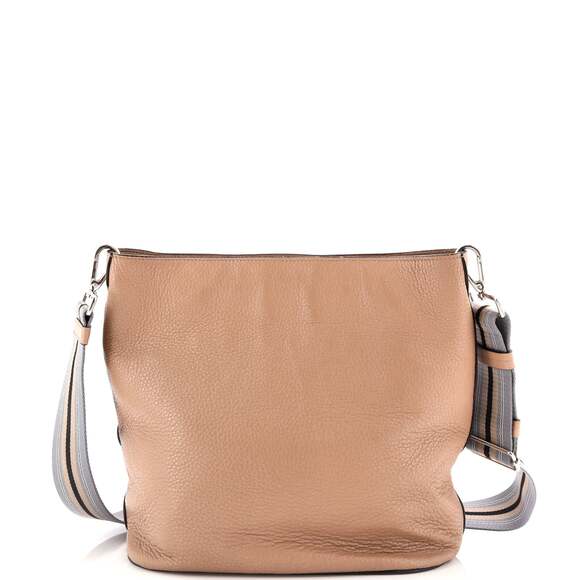 Prada Logo Bucket Messenger Bag Vitello #165397P84B - Picture 4 of 8